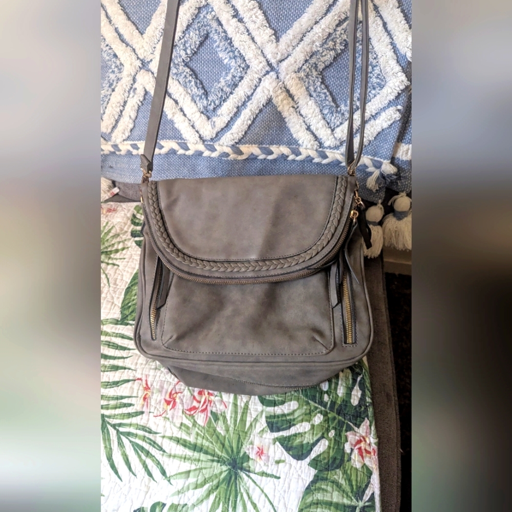 Suede Gray Women's Messenger Bag